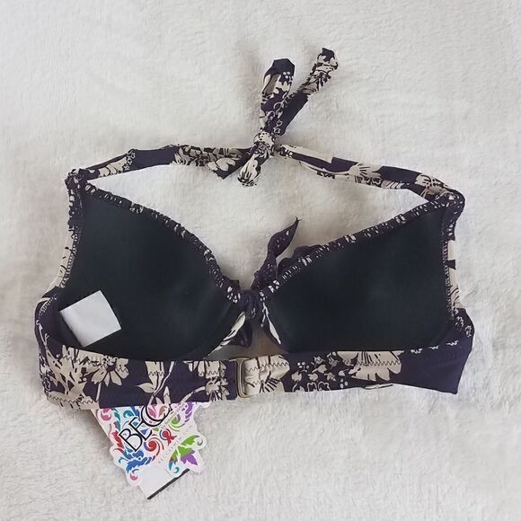 Becca by Rebecca Virtue Purple Floral Bikini Top - Picture 5 of 10